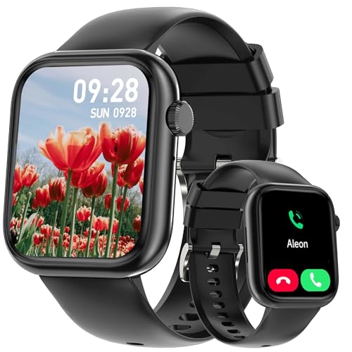 ELEJAFE Montre Intelligente Homme Femme, 1.83" Montre Connectée avec Appel Bluetooth, 110+ Modes Sportifs, Podomètre, Moniteur de Fréquence Cardiaque, Moniteur de Sommeil, Smartwatch pour Android/iOS