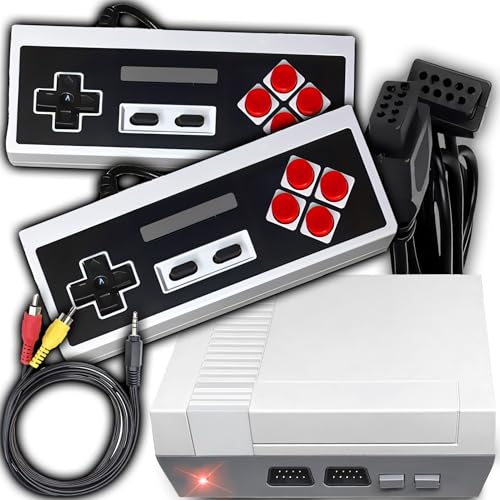 Retoo Console de jeu vidéo classique rétro avec 620 jeux intégrés et 2 télécommandes, sortie AV classique, jeux 8 bits pour enfants et adultes
