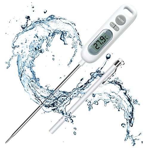 HORJOR Thermomètre de Cuisson, Sonde de Cuisson 141mm Longue Thermometre Cuisine Alimentaire Thermomètre Digital pour Barbecue Patisserie Viande Sucre Liquides