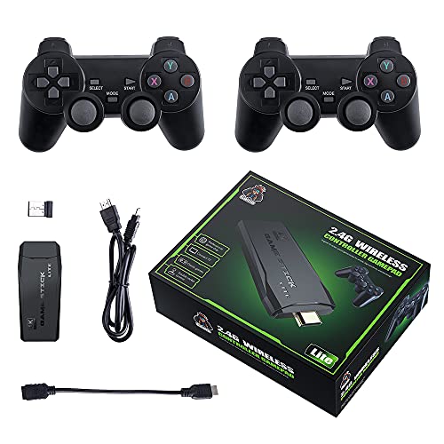 Console de jeu rétro M8 64G sans fil, plus de 20 000 jeux Sortie HDMI 4K Plug and Play Console de jeu portable avec manette sans fil 2,4 G pour cadeaux de Noël et d'anniversaire