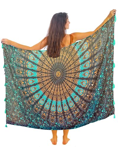 Paréo Femme Plage Grande Longue Avec Des Franges Noir Sexy Xxl Longue Robe Jupe Tapisserie Foulard Écharpe Coton Sarong 180X110Cm