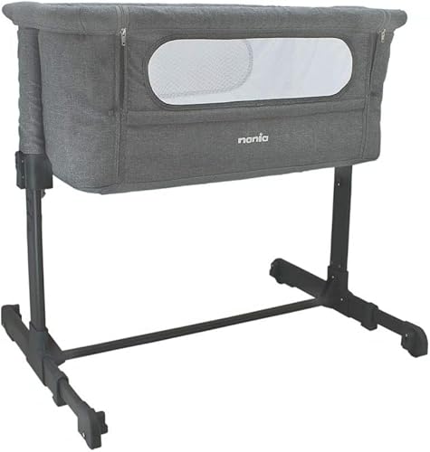 nania Lit bébé cododo - Lit d'appoint 2 en 1- Matelas 4cm d'épaisseur