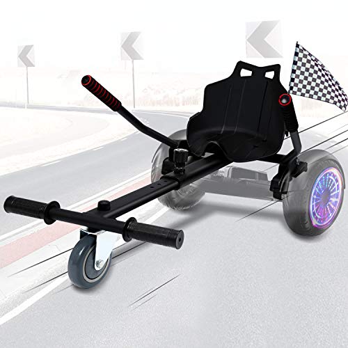 Herrselsam Siège d'hoverboard, hoverboard pour siège réglable, Siège de 6,5-10 pouces compatible avec le scooter, Siège de Kart pour scooter électrique