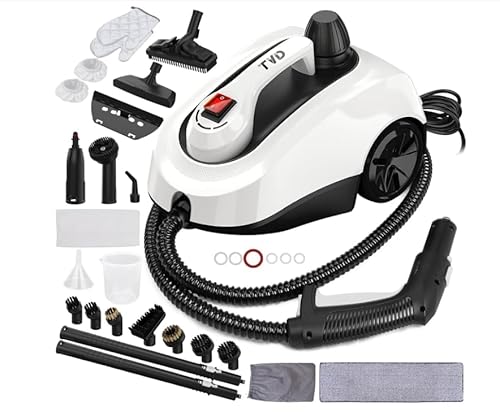 TVD Nettoyeur Vapeur,Multi-usage Nettoyant Vapeur,nettoyeur vapeur pour Canapé Avec 26 Accessoires Pour Taches sur Vitres,lit,Matelas,Tapis,Voiture,Cuisines- 5 mètres de Câble