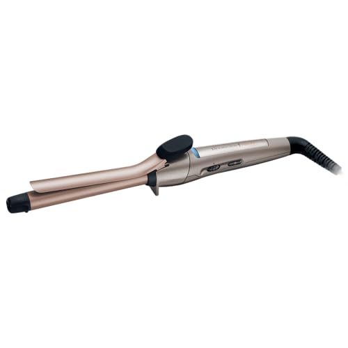 Remington Boucleur à cheveux [19mm: boucles sérées] Keratin Protect (Soin Kératine & Huile d'amande, Céramique premium, Avec pince, 8 réglages de température 130-210°C, pochette) Fer à boucler CI5318
