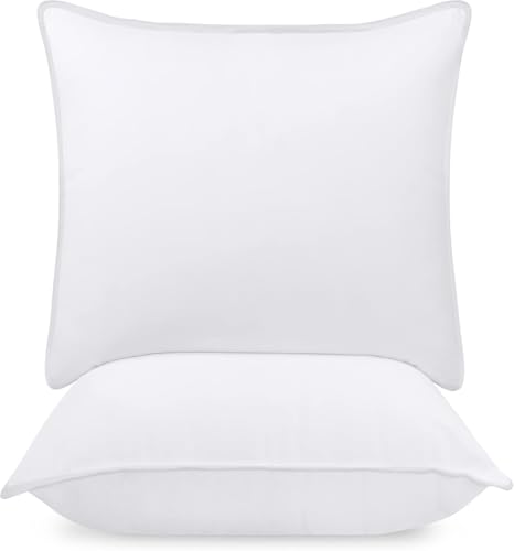 Utopia Bedding Pillow (Lot de 2), 60 x 60 cm, Oreiller de Sommeil, Coussin Respirant et Doux (Blanc)