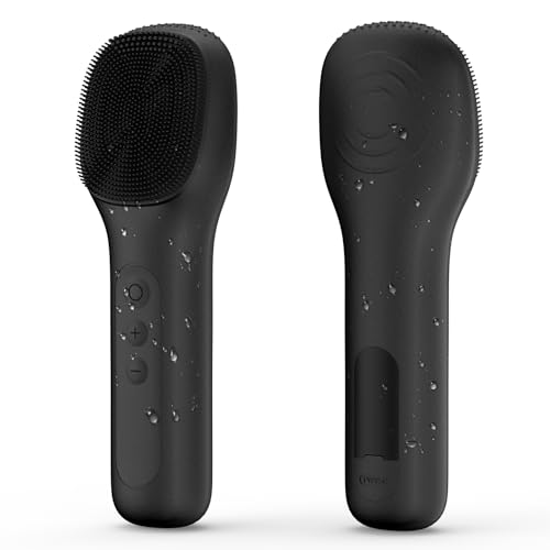Brosse Nettoyante Visage Électrique IPX7 Étanche Silicone Rotative pour Nettoyer Le Visage en Profondeur pour L'Acné, les Points Noirs, la Peau Morte (Noir)