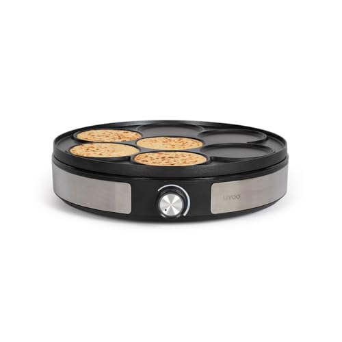 Livoo – Crêpière réversible DOP247 - Ø33 cm/Ø10 cm, 1500W, thermostat réglable, accessoires inclus