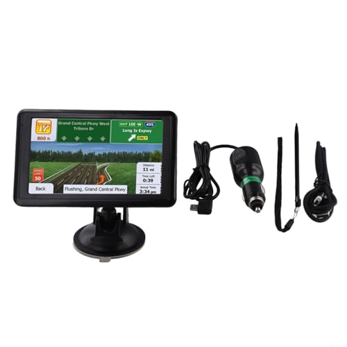 GPS de voiture à écran tactile, 12,7 cm avec mises à jour de cartes, guide de direction vocale et de direction des radars