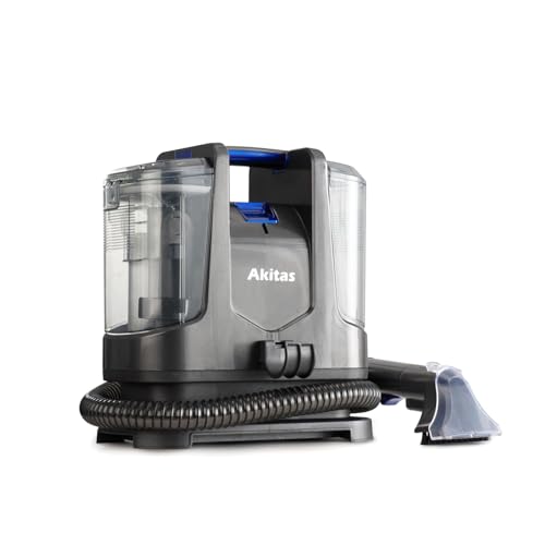 Akitas X6 – Shampouineuse Canapé, Aspirateur Nettoyeur de Tapis et Moquettes, pour Taches et Déversements sur Voiture, Escaliers, Tissus d’Ameublement, 400W, 70dB, Compact et Portable