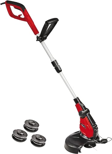 Einhell Coupe-bordures électrique GC-ET 4530 SET (450 W, Longueur du fil 10 m , Etrier de protection, Livré avec 3 bobine de fil)