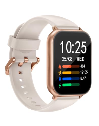 ASIAMENG Montre Connectée Femme Homme Smartwatch Bluetooth pour Android iOS Podometre Montre Sport Cardiofrequencemetre Trackers d'activité Montre Intelligente Etanche IP68 Menstruel Musique Contrôle