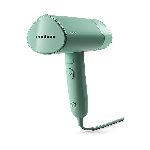 Philips Défroisseur à Main 3000 Séries - 1000W, 20 g/min de Vapeur, Réservoir d'Eau Amovible de 100 ml, Plaque en Plastique, Vert (STH3010/70)