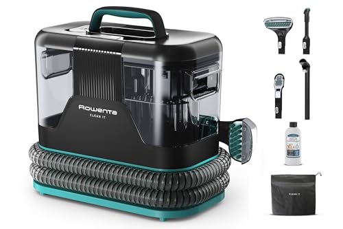Rowenta, Clean it, Shampouineuse, Détacheur nettoyeur de tache, Rapide et facile, Intérieur de voiture, 750W, IN5020F0, Bleu/Noir