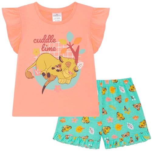 Disney Pyjama Court 100% Coton Lion King/Roi Lion pour Fille, Cuddle Time, 6-7 Ans
