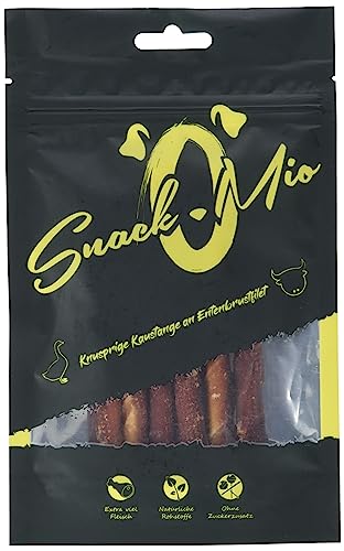 SNACKOMIO - Friandise Premium pour chiens - Barre à mâcher croustillante au magret de canard, sans céréales, 1 paquet (1 x 70g)
