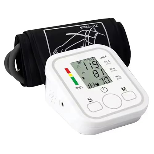 IndoTeam Tensiomètres Grand brassard - Appareil de pression artérielle avec brassard pour le haut du bras - Moniteur d'hypertension cardiaque pour un usage domestique - Moniteur de pression artérielle