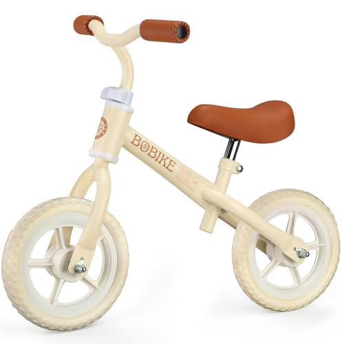 Itslife Draisienne Bebe pour 1.5-4 Ans, Vélo d'enfant Ultra-léger, Vélo d'équilibre sans Pédale, Volant et Selle Réglables, Jouet Enfant, Premier Cadeau pour Garçons et Filles, Beige