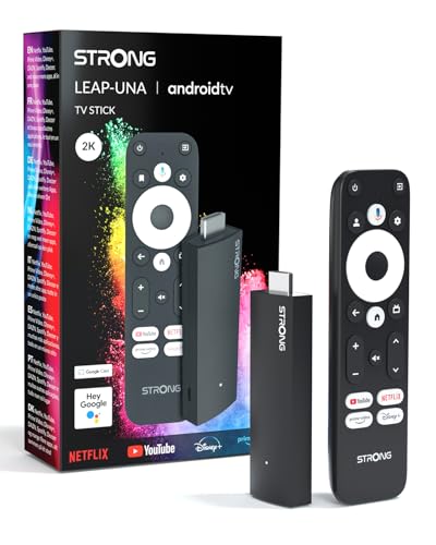 STRONG Leap-UNA Stick De Streaming Box Android TV, Wi-FI, Chromecast Intégré, Box TV Android 11, Assistant Google, HDR10+, Dolby Audio & Dolby Vision, Google Play, Netflix, Youtube