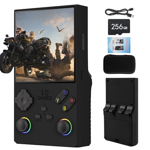 V40 Max Console de Jeu Portable, 40 000 Jeux rétro en 1 Console de Jeu avec système Linux Open Source, Carte TF 256 Go, écran IPS de 4" et Batterie 4 000 mAh (Noir)