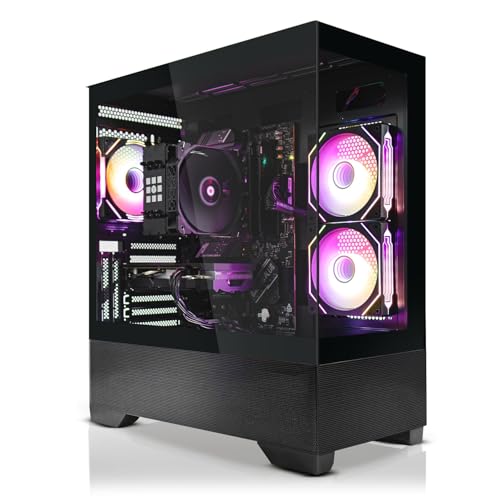SYSTEMTREFF PC Gamer AMD Ryzen 7 5700X 8x4.6GHz | Nvidia RTX 5060 8GB | 1To M.2 NVMe | 32Go DDR4 RAM | Windows 11 Pro | Ordinateur de Bureau WLAN pour Les Joueurs, Les Gamers & Streamer