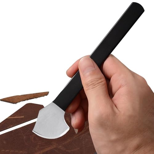 Uadme Couteau de Coupe en Cuir, Couteau de Maroquinerie en Acier au Manganèse, Outil de Travail du Cuir, Couteaux de Coupe et à Parer pour le Bricolage et l'Artisanat