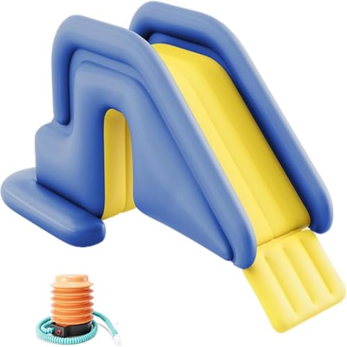 SONGDIQI Toboggan de Piscine Gonflable, Accessoires pour Piscines Creusées, Gonflées Hors Terre(Gris)