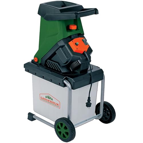 Gardebruk® Broyeur de végétaux et Branches Couteaux 3100W électrique Branches 40mm bac 50L broyeur de Jardin déchiqueteur Bois