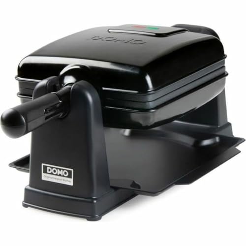 Domo DO9224W Appareil à gaufres - Gaufrier pour gaufres rectangulaires 4x7 - Rotatif à 180° - Noir
