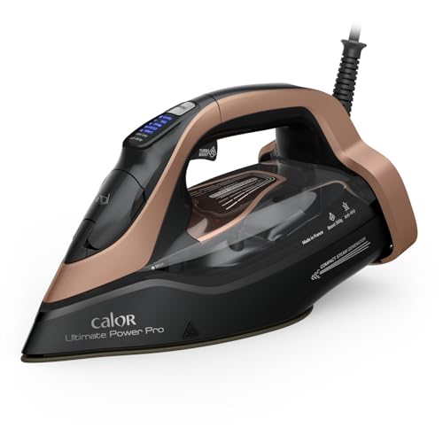Calor Ultimate Power Pro Fer vapeur, Puissance d'une centrale vapeur, 3200 W, Débit vapeur continu 85 g/min, Fonction pressing 300 g/min, Fabriqué en France, FV9E50C0