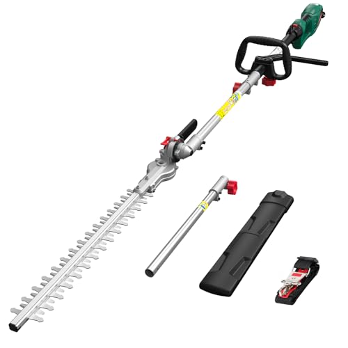 HYCHIKA Taille-haie Télescopique 900W, Portée 60-90 cm, Moteur Puissant, Poignée Pivotante