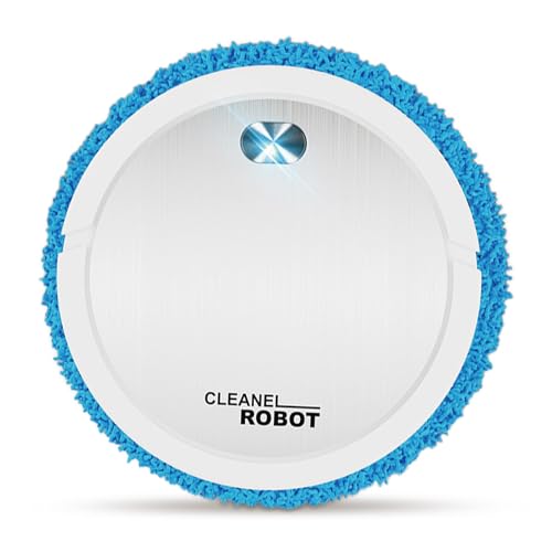 Générique Aspirateur Robot Laveur,Aspirateur Robot 3 en 1,Navigation Intelligente,Mode de Nettoyage,Ultra-Mince Silencieux,Adapté aux Poils d'animaux,Idéal pour Tapi Sols Durs(Blanc)