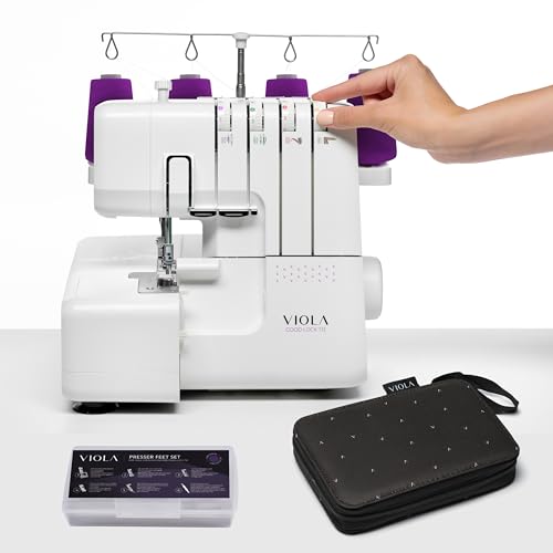 VIOLA Kit Pieds et Accessoires Couture pour Machine Coupe-Jous Good Lock T12
