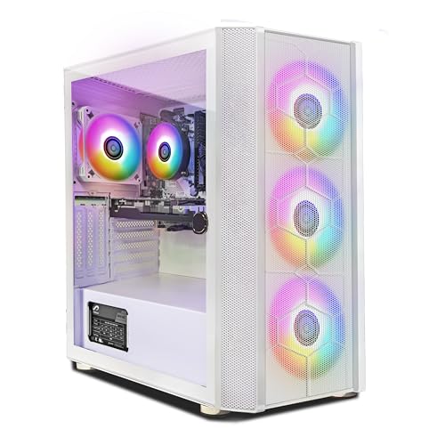 STGsivir PC Gamer Fixe,Ordinateur Gaming, Radeon RX 5500 XT 8Go GDDR6, 10th Gen G5905 3.5GHz, RAM 16Go, SSD 512Go, WiFi, BT 5.0, Ventilateur RVB x 4, W11H64
