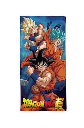 hermet, Serviette de Plage Dragon Ball, 70 x 140 cm, Serviette de Plage ou Piscine, 100% Coton Doux, Pratique et léger
