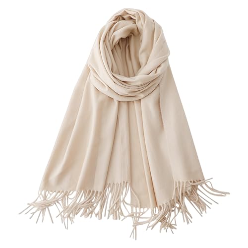 DAZZLUXE 1 écharpe beige, écharpe et écharpe pour femme, écharpe et écharpe en cachemire, écharpe douce, écharpe légère, accessoire de vêtements pour femme, convient pour la vie quotidienne, le