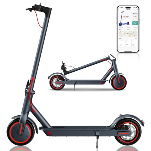 QnQ Trottinettes Électriques Adultes, 8,5" Trottinette Pliable, 25KM Autonomie, Pneus Nid d'abeille Increvables, Contrôle Via APP et Affichage LED,Batterie 36V 7.5Ah, Moteur 350W, Porteur de 120KG