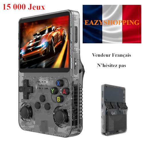Eazyshopping Console R36S - Console Retrogaming Portable, +15000 Parents Nostalgique, enfants et Geeks, Jeux NES, SNES, Sega, PS1 Megadrive, PSP, Gameboy, N64, NDS, Dreamcast, Gamegear, Neo Geo