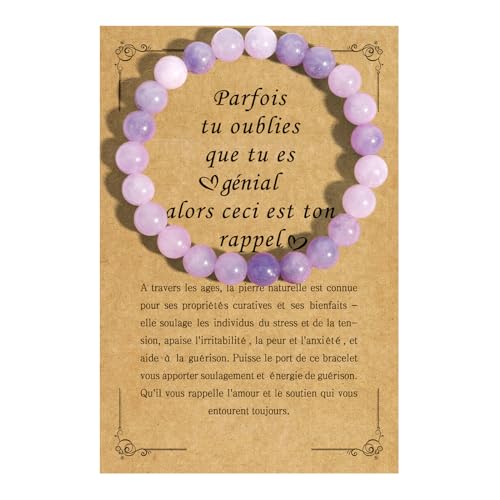 Cadeau Femme Bracelet Pierre Naturelle Idee Cadeau Femme Original Utile Idée Cadeau Femme Cadeau Ado Fille Cadeau Noel Femme Cadeau Anniversaire Cadeau pour Maman Mamie Sœur Amie Cadeau Saint Valentin