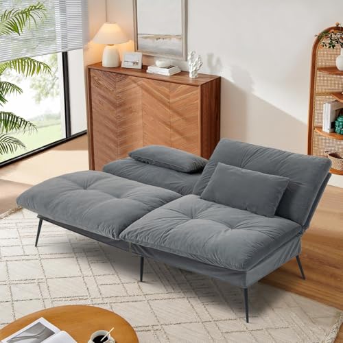 BRTHORY Canapé-lit avec Fonction de Couchage, Housse futon Convertible, Canapé d'invité 3 Places, pour Petits Appartements, Salon, Bureau, Charge