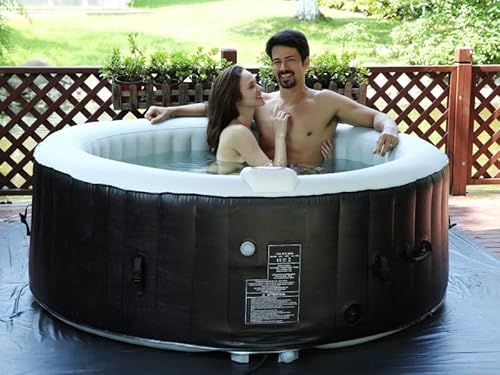 AQUAZENDO Spa Gonflable Rond Bulles 4 Places