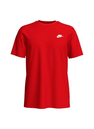 Nike Men's Shirt M NSW Club Tee, University Red/White, AR4997-657, L