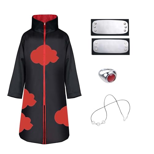 ACWOO Anime Déguisement de Costume Cosplay Halloween et Noël Cape Déguisement avec Collier Anneau Bandeau pour Enfants et Adultes