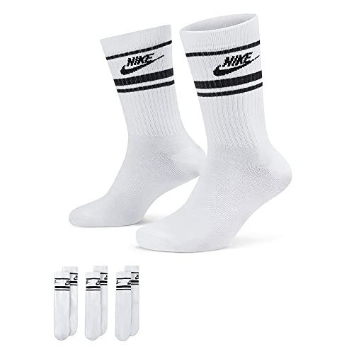 NIKE DX5089-103 Sportswear Everyday Essential Socks Unisex White/Black/Black M