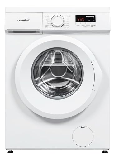 COMFEE' CFE12EW80/W-FR Lave-linge frontal 8KG, Classe énergétique A, Moteur BLDC 1400 tr/min, 15 Programmes, Prélavage, Blanc [Classe énergétique A]