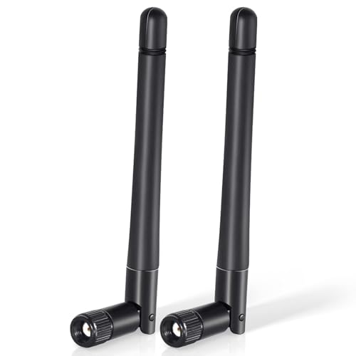 Bingfu Antenne WiFi Bi-Bande 2.4GHz 5GHz 5.8GHz 3dBi MIMO RP-SMA Mâle Omnidirectionnelle pour Caméra Sécurité IP Telecamera Routeur WiFi Recul FPV Carte PCIE Réseau sans Fil,2 Paquets