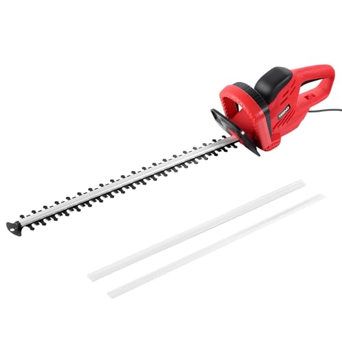 Taille-Haies électrique TEENO Taille Haie710 W,Longueur de Lame 610 mm,Ouverture des Dents 20 mm