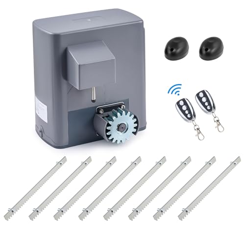 CO-Z 280W Motorisation Portail Coulissante 220V AC, Moteur pour Porte Max. 600KG 12M avec 2 Télécommandes de 30M