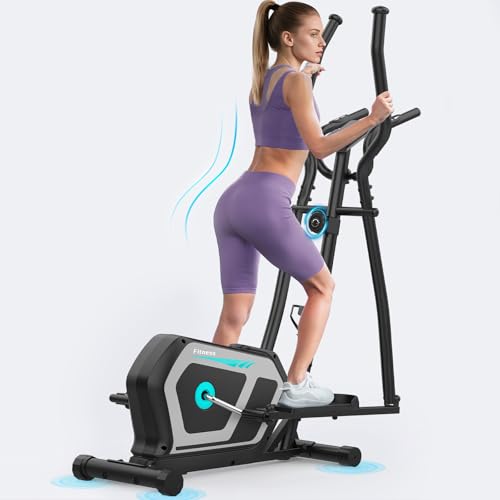 Vélo elliptique,3 en 1 vélo elliptique avec16 Niveaux de résistance, écran LCD, Porte-Bouteille,Pédale Antidérapante,capacité de Charge de 287LBS,Stepper elliptique aérobique