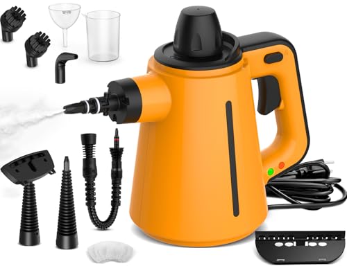 Nettoyeur Vapeur, avec 10 Accessoires 3,5 bar 380 ml pour éliminer la Saleté et la Graisse, Nettoyeur Vapeur pour Canapé 1050 W pour Nettoyer les sols, les Meubles et les Voitures